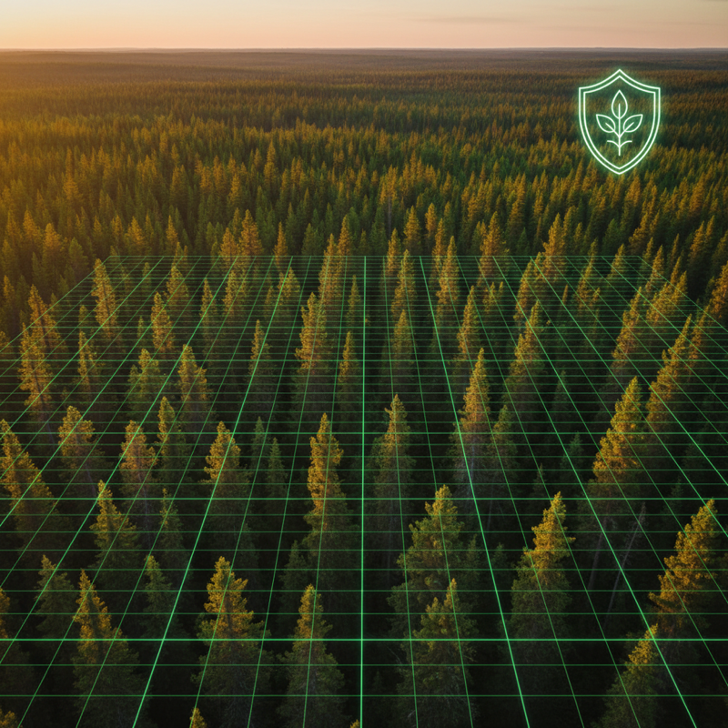 Certified sustainable forest - supply chain origin